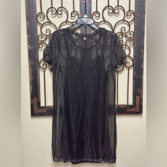 GB black min dress with sheer overlay - Picture 2 of 3